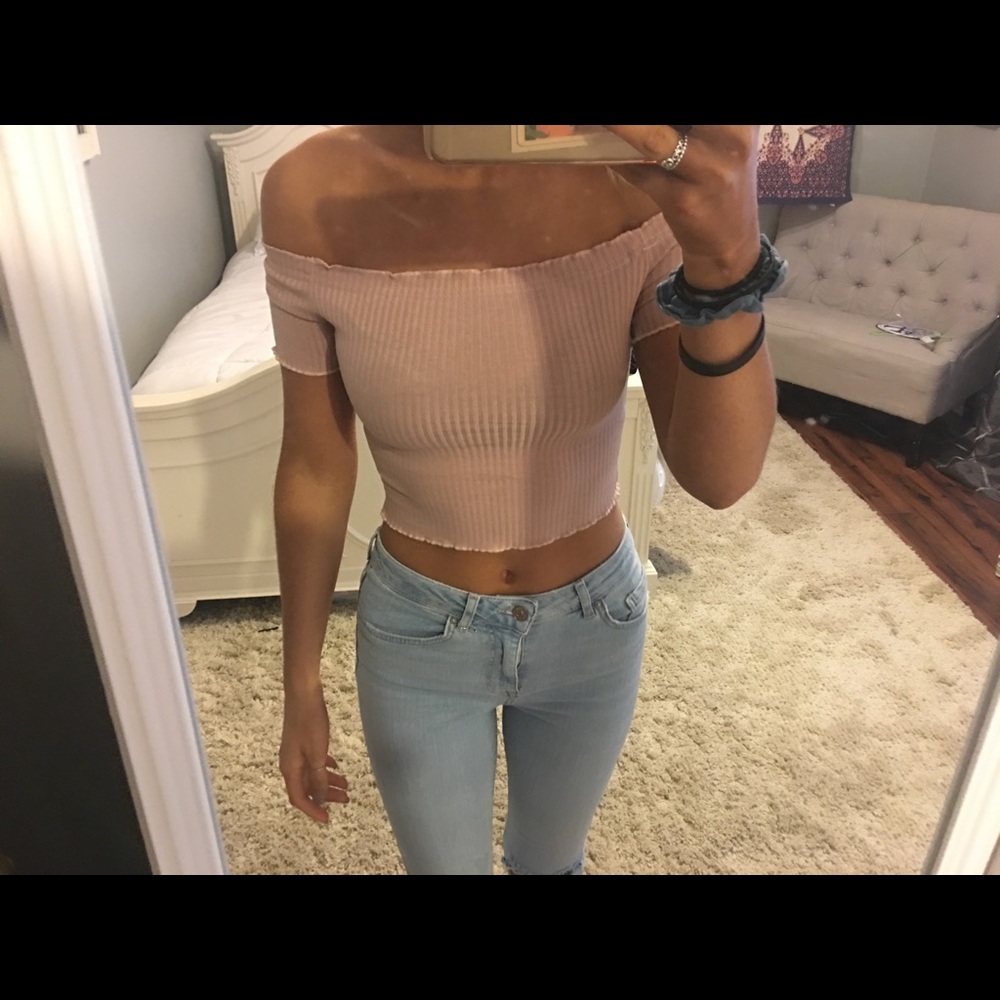 Strapless crop top